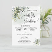 Invitation Eucalyptus verdure poussière aquarelle couples dou (Debout devant)