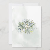 Invitation Eucalyptus verdure poussière aquarelle couples dou (Dos)