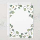 Invitation Eucalyptus verdure | Rose Gold Geo Couples douche (Dos)