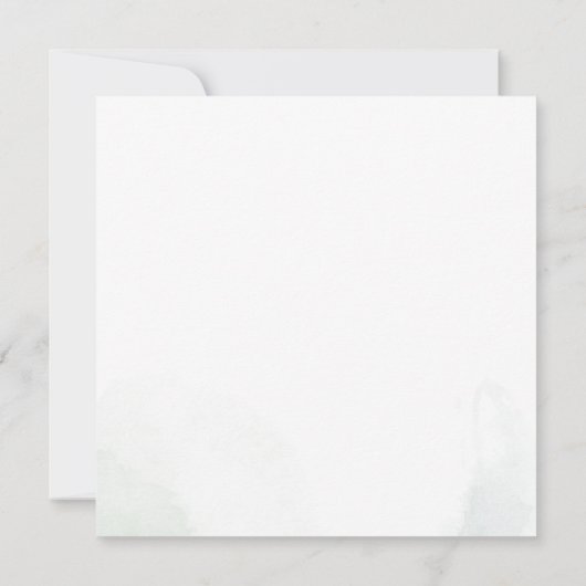 Invitation Eucalyptus Verdure Script Baby shower botanique (Dos)