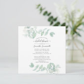 Invitation Eucalyptus Verdure Script Botanique Enterrement de (Debout devant)