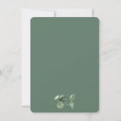 Invitation Eucalyptus Verdure Script minimaliste Mariage (Dos)