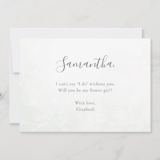 Invitation Eucalyptus Verdure Seras-Tu Ma Demoiselle D'Honneu (Dos)