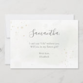 Invitation Eucalyptus Verdure Seras-Tu Ma Demoiselle D'Honneu (Dos)