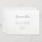 Invitation Eucalyptus Verdure Seras-Tu Ma Fille Fleur (Dos)