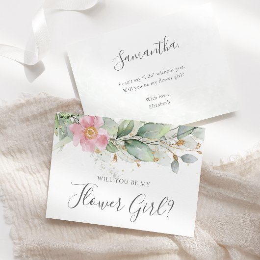 Invitation Eucalyptus Verdure Seras-Tu Ma Fille Fleur