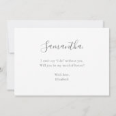 Invitation Eucalyptus Verdure Serez-Vous Ma Fille D'Honneur (Dos)