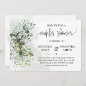 Invitation Eucalyptus verdure succulent couples douche (Devant / Derrière)