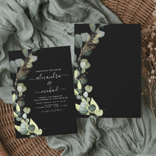 Invitation Eucalyptus Verdure Succulent Mariage élégant