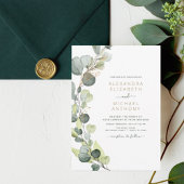 Invitation Eucalyptus Verdure Succulent Mariage élégant