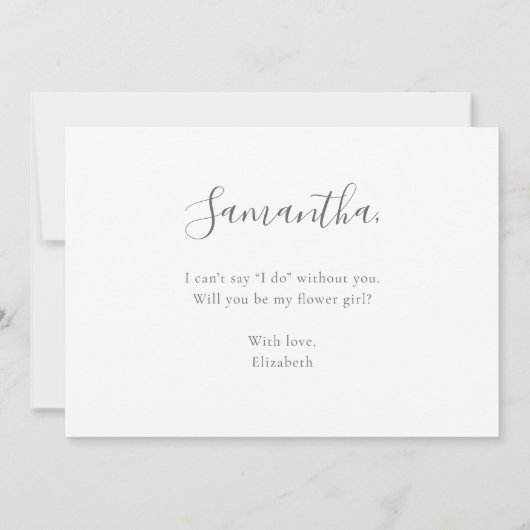 Invitation Eucalyptus Verdure Vous Serez Ma Fille Fleur (Dos)