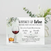 Invitation Eucalyptus verdure whiskey & vin couples douche (Debout devant)