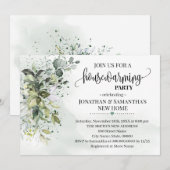 Invitation Eucalyptus vert à chaud domestique Aquarelle de po (Devant / Derrière)