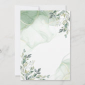 Invitation Eucalyptus Vert Aquarelle Partie Engagement Dans (Dos)