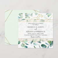Eucalyptus vert avec Mariage de cadre géométrique