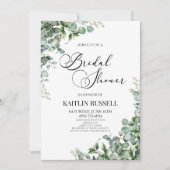 Invitation Eucalyptus vert Fête des mariées botanique (Devant)