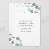 Invitation Eucalyptus vert Feuille Mariage rustique (Devant / Derrière)