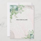 Invitation Eucalyptus vert Feuilles sur Grey (Dos)