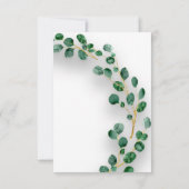 Invitation Eucalyptus Vert Mariage Blanc Douce 16e (Dos)