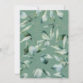 Invitation Eucalyptus Vert Mariage botanique rustique (Dos)