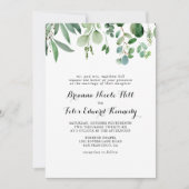 Invitation Éucalyptus vert Mariage officiel (Devant)