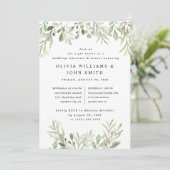 Invitation Eucalyptus Vert Mariage simple (Debout devant)