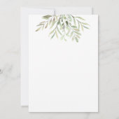 Invitation Eucalyptus Vert Mariage simple (Dos)