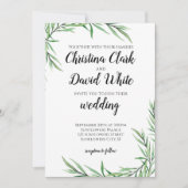 Invitation Eucalyptus Vert Mariage Succulent (Devant)