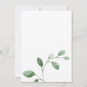 Invitation Eucalyptus vert minimaliste Nuestra Boda Mariage (Dos)