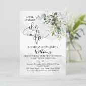 Invitation Eucalyptus vert poussière d'aquarelle de la poussi (Debout devant)