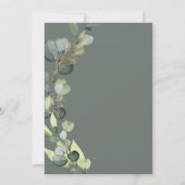 Invitation Eucalyptus Vert Sage Vert Élégant Mariage (Dos)