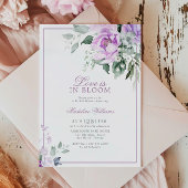 Invitation Eucalyptus Violet Fleurs L'amour est en fleurs Dou