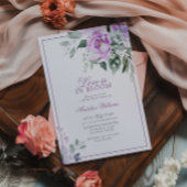 Invitation Eucalyptus Violet Fleurs L'amour est en fleurs Dou