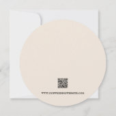 Invitation Eucalyptus Wood Cut Slice QR CODE Site Mariage (Dos)