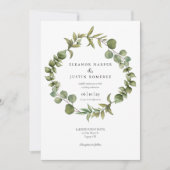 Invitation Eucalyptus Woodland Greenery Photo Mariage (Devant)