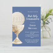 Invitation Eucharist design First Holy Communion (Debout devant)