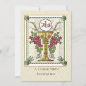 Invitation Eucharistie catholique Première communion (Devant)