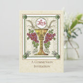 Invitation Eucharistie catholique Première communion (Debout devant)