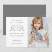 Invitation Eucharistie Couleur Personnalisée Première Communi (Devant / Derrière)