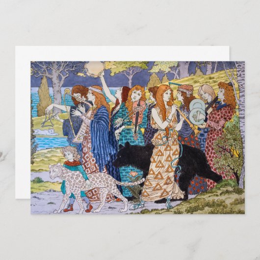 Invitation Eugene Grasset - Panneau décoratif Harmony (Devant / Derrière)