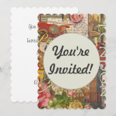 Invitation Europe Travel Vintage (Devant / Derrière)