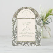 Invitation European Botanical Arch Wedding (Debout devant)
