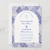 Invitation European Delft Tile Wedding (Devant)