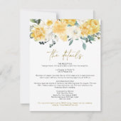 Invitation EVA Spring Watercolor Yellow Floral Detail Card (Devant)