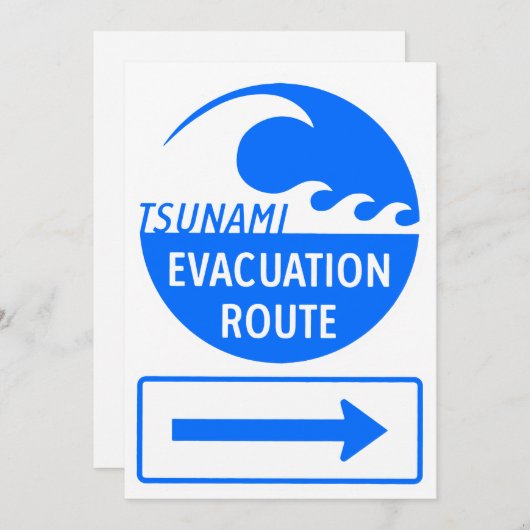 Invitation Évacuation isolée Signal routier (Devant / Derrière)