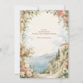 Invitation Évasion de mariage tropicale luxe rose doré (Dos)