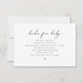 Invitation EVELYN Elegant Calligraphy Livres pour Baby Card (Devant)