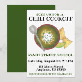 Invitation Événement annuel Chili Cookoff Cook Off Charity (Devant / Derrière)