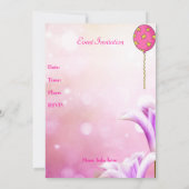 Invitation Événement Ballons & chiot Labrador Blossoms (Dos)