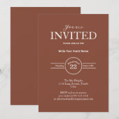 Invitation Événement commercial minimal (Devant / Derrière)